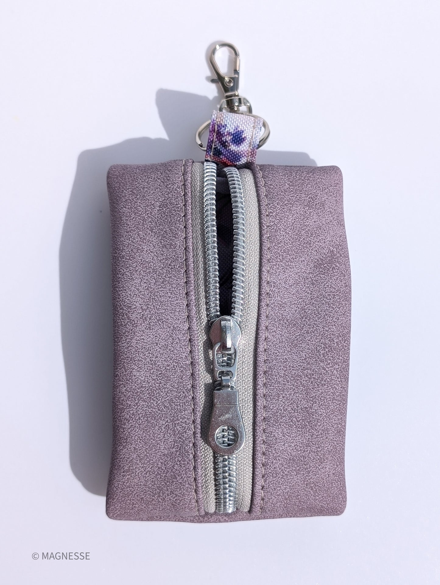 Magnesse Key Pouch - Lavender - Premium Vegan Leather & Canvas