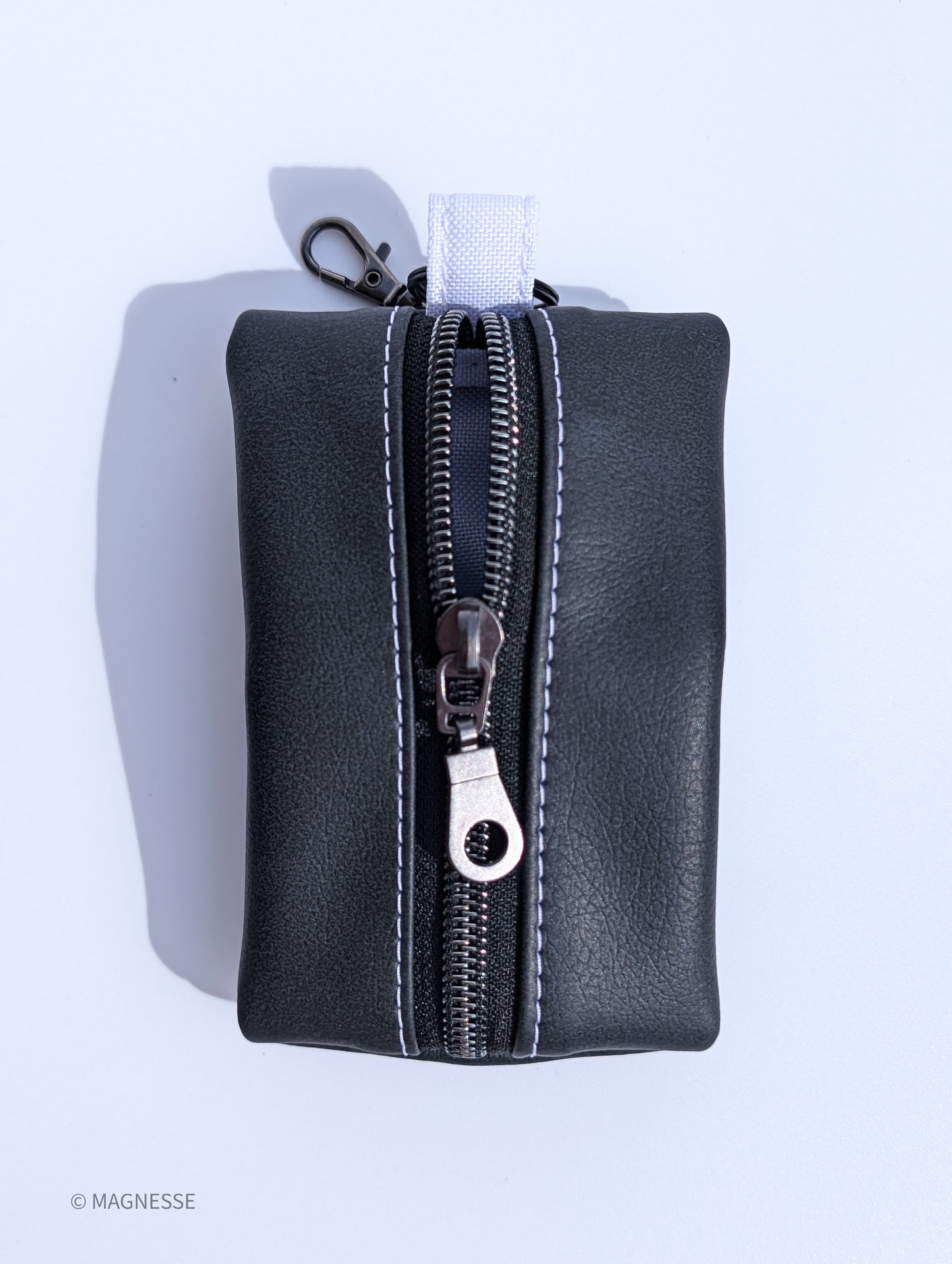 Magnesse Key Pouch - Anthracite - Premium Vegan Leather & Canvas