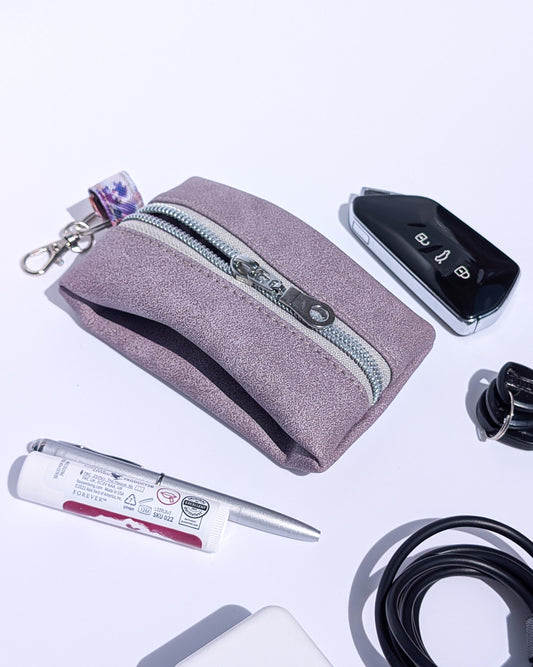 Magnesse Key Pouch - Lavender - Premium Vegan Leather & Canvas