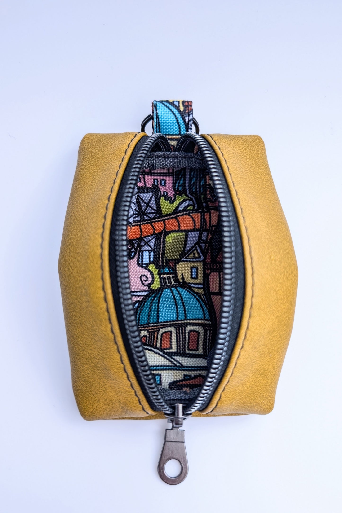 Magnesse Key Pouch - Mustard - Premium Vegan Leather & Canvas