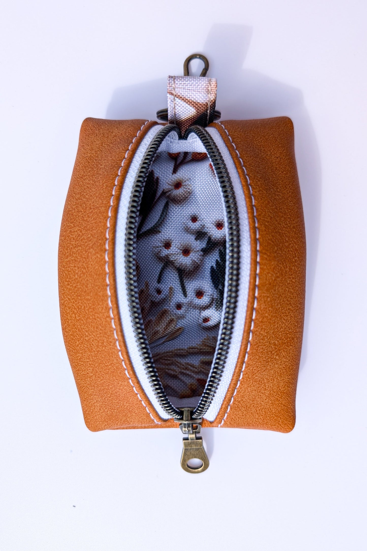Magnesse Key Pouch - Pumpkin Spice - Premium Vegan Leather & Canvas