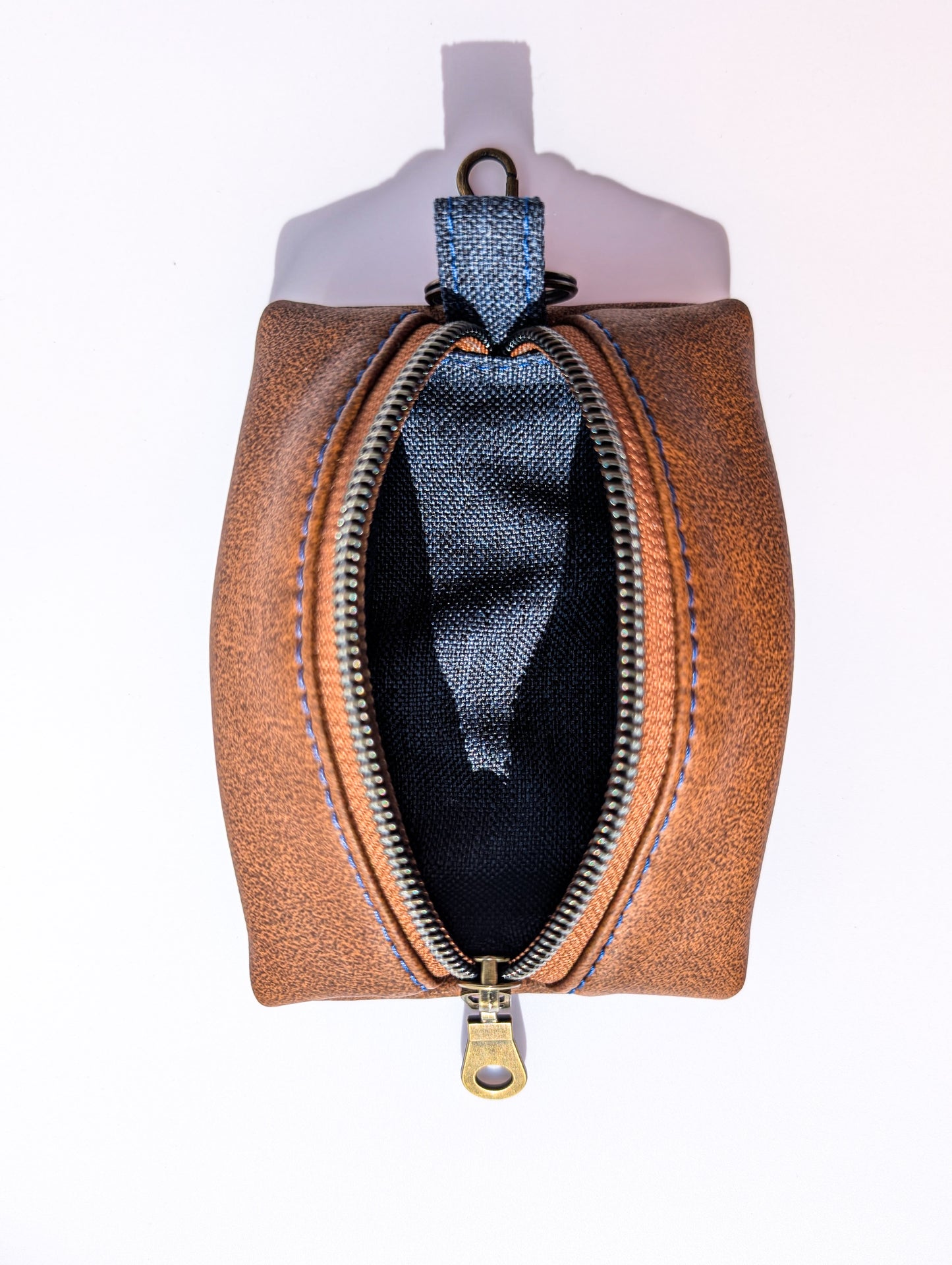 Magnesse Key Pouch - Brown - Premium Vegan Leather & Canvas