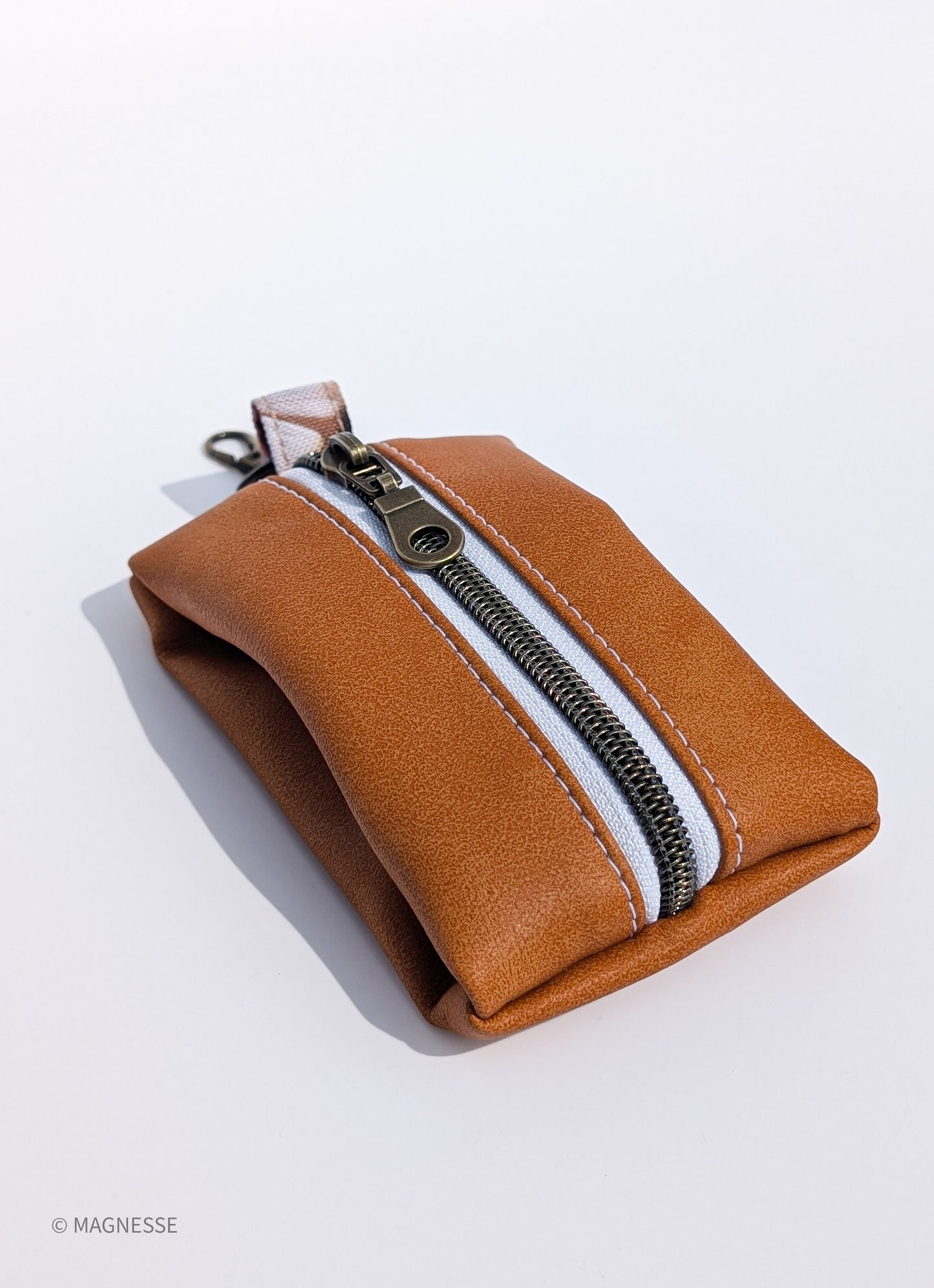 Magnesse Key Pouch - Pumpkin Spice - Premium Vegan Leather & Canvas