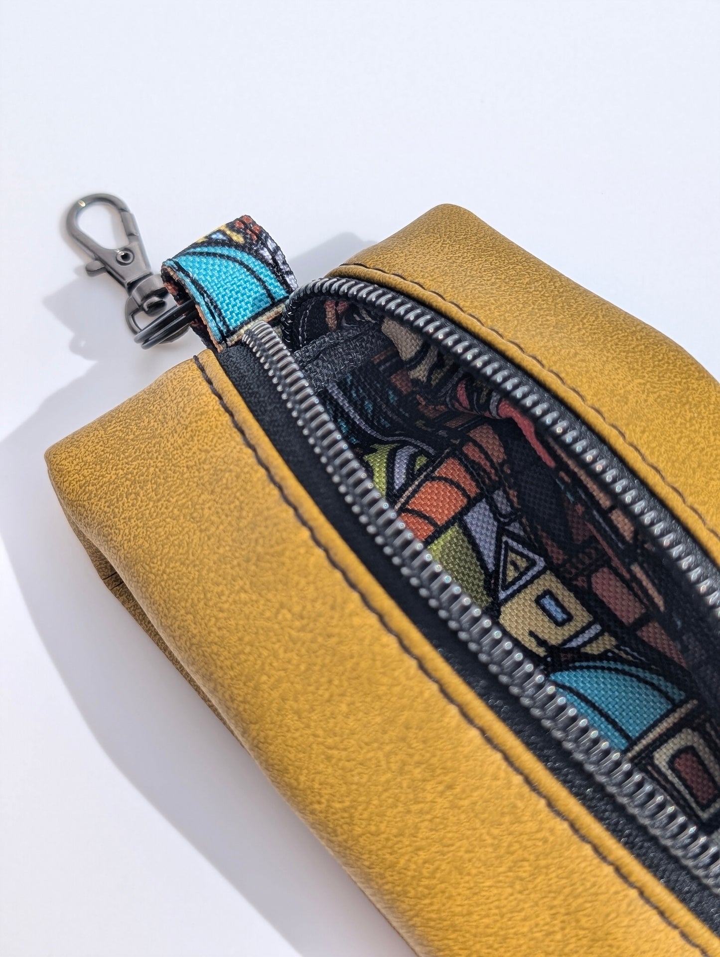 Magnesse Key Pouch - Mustard - Premium Vegan Leather & Canvas