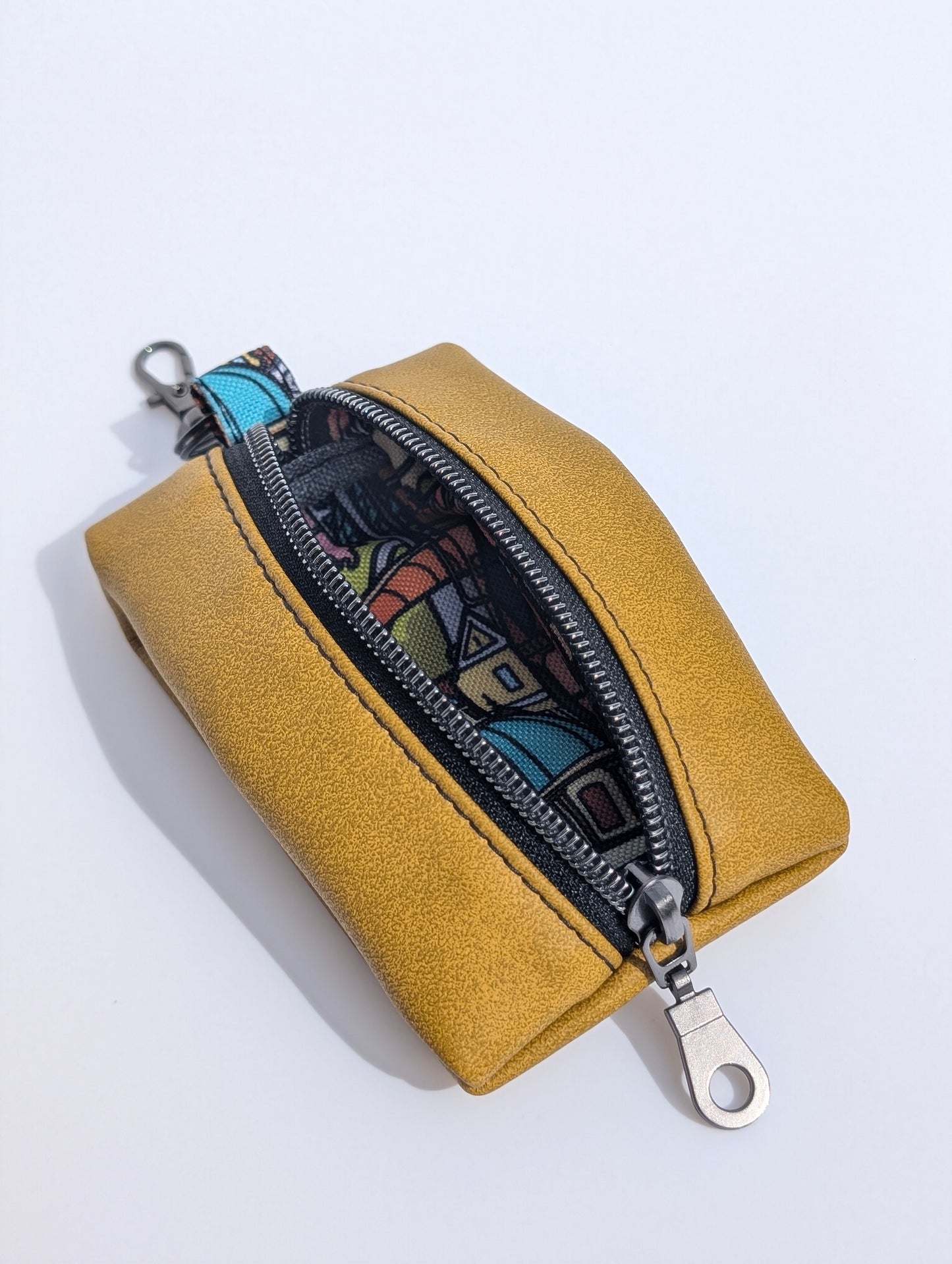Magnesse Key Pouch - Mustard - Premium Vegan Leather & Canvas