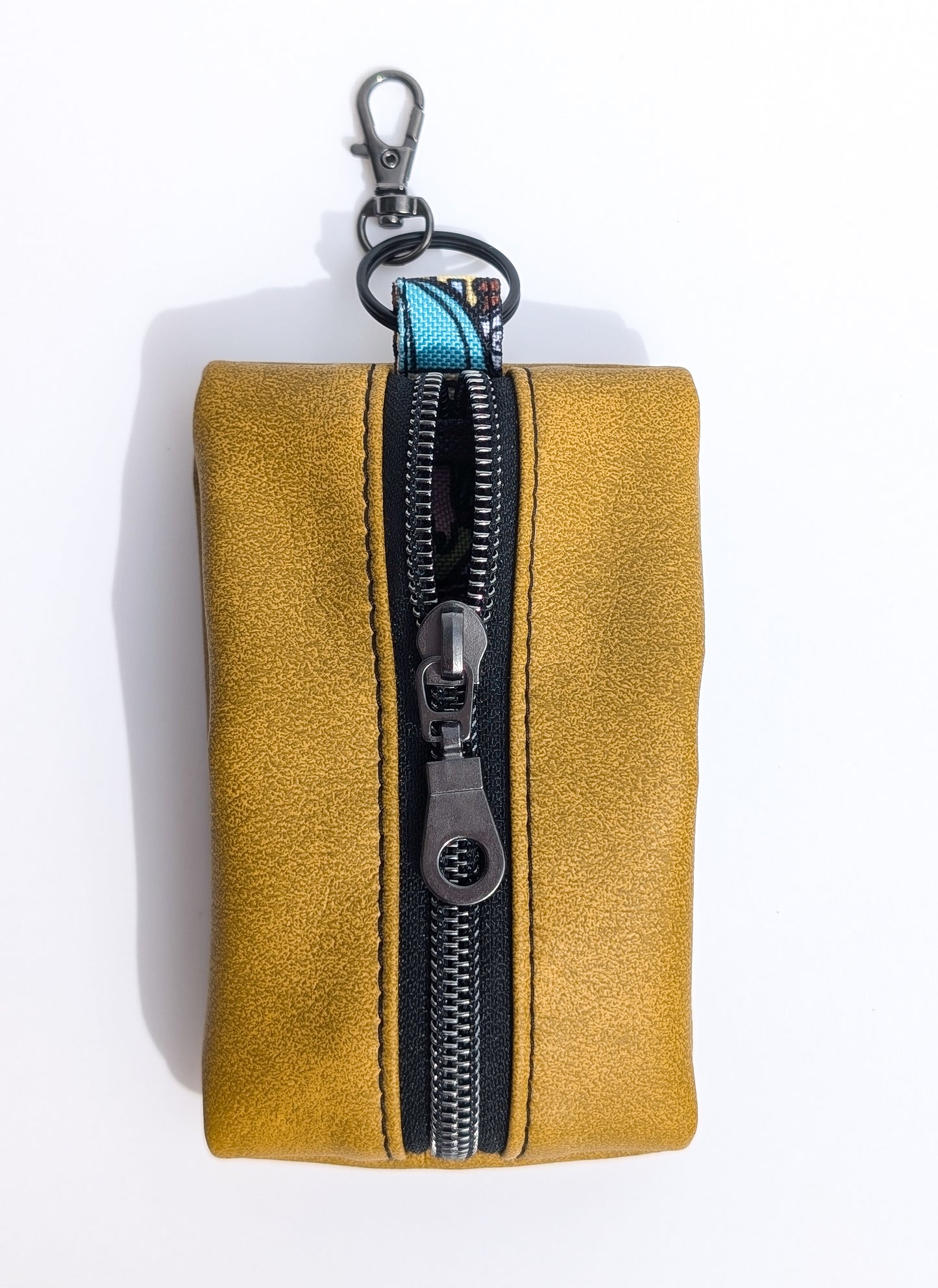 Magnesse Key Pouch - Mustard - Premium Vegan Leather & Canvas