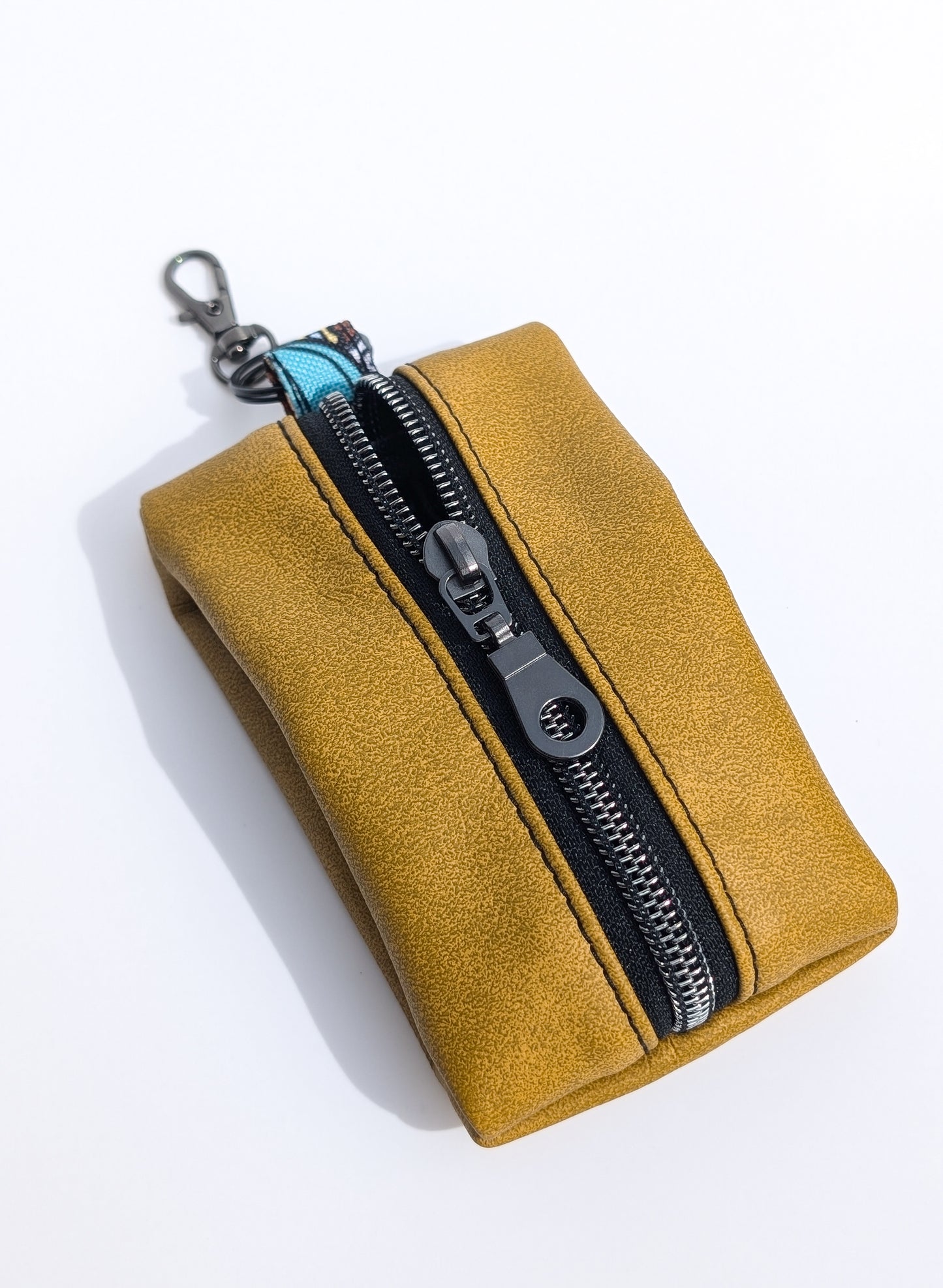 Magnesse Key Pouch - Mustard - Premium Vegan Leather & Canvas