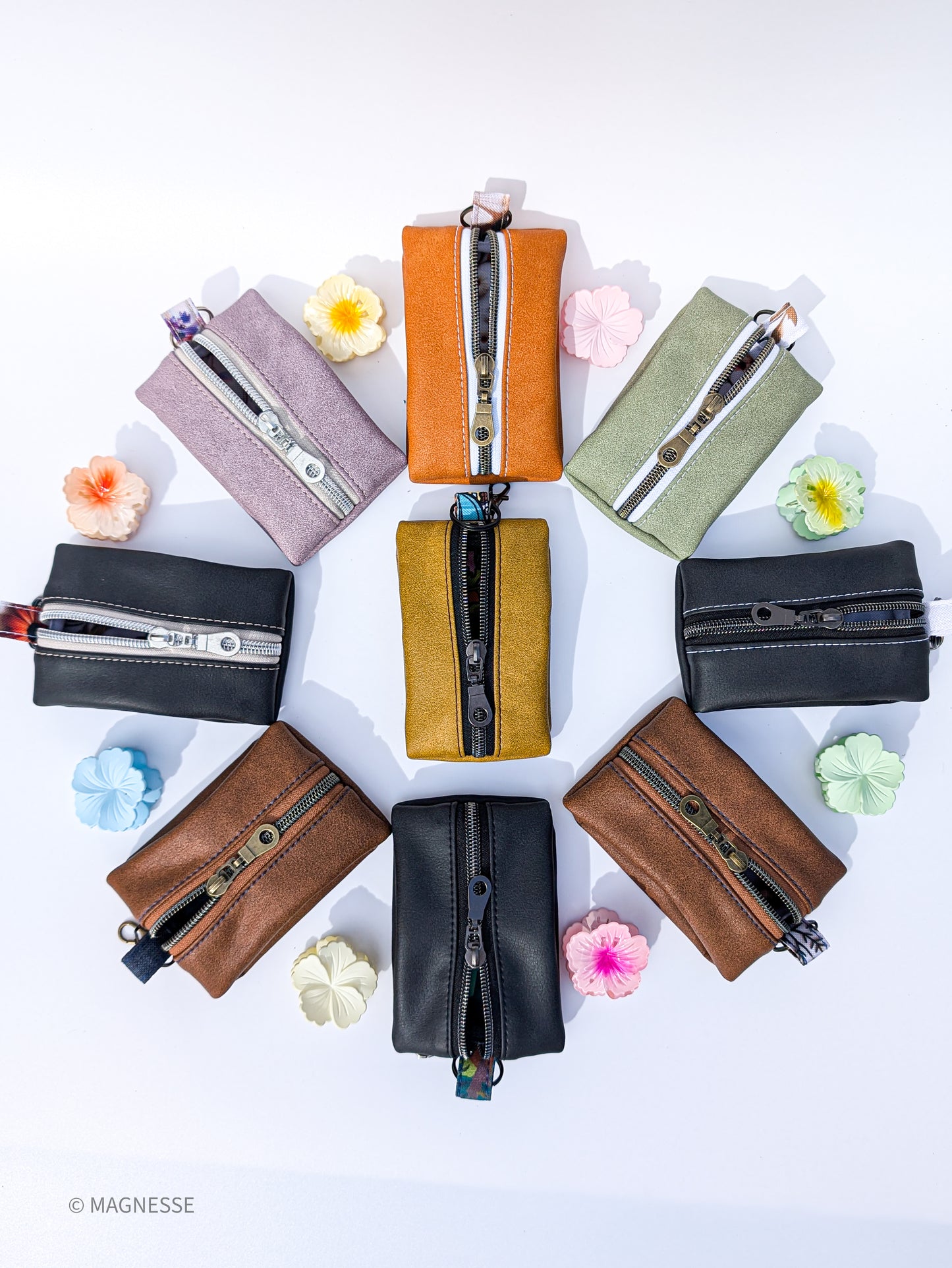 Magnesse Key Pouch - Lavender - Premium Vegan Leather & Canvas